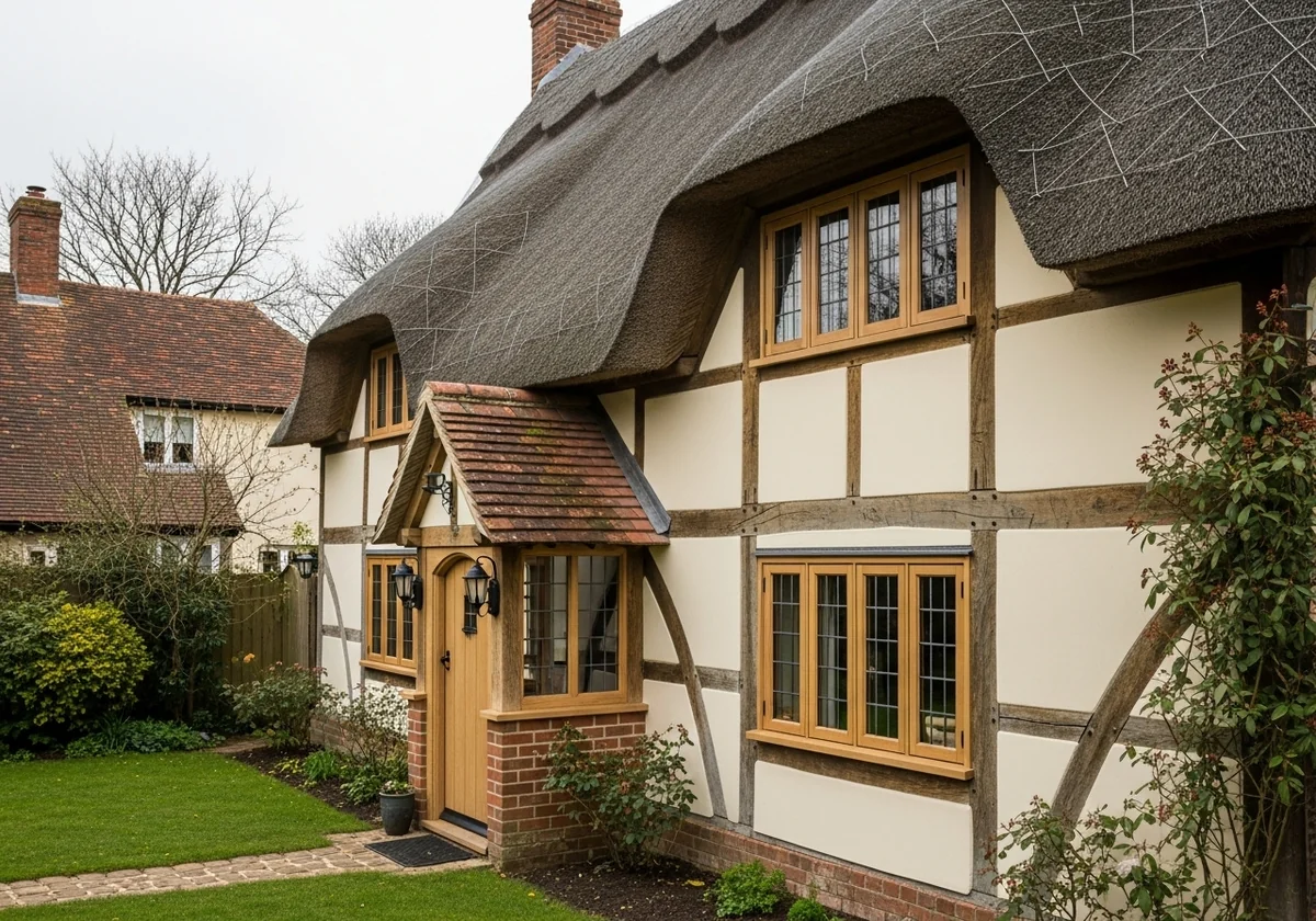 Grade II Listed Cottage Timber Window Restoration - After installation in Bishop's Stortford, Hertfordshire